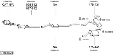 Układ wydechowy BOSAL SYS03673