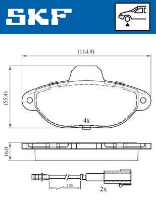 Комплект тормозных колодок, дисковый тормоз VKBP 80299 E