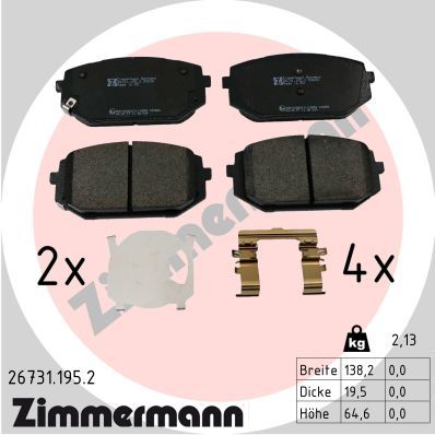 Brake Pad Set, disc brake 26731.195.2