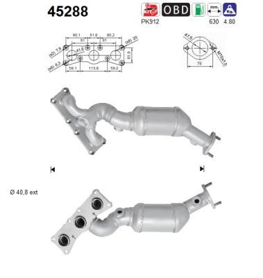 Катализатор AS 45288 для BMW 6