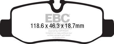 Комплект тормозных колодок, дисковый тормоз EBC Brakes DPX2224 для MERCEDES-BENZ V-CLASS