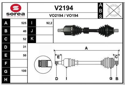 ANTRIEBSWELLE SNRA V2194