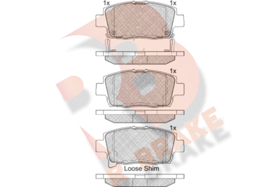 Комплект тормозных колодок, дисковый тормоз R BRAKE RB2205 для TOYOTA PROBOX