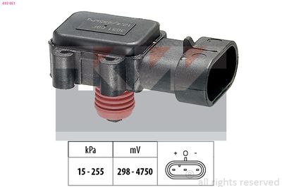 Czujnik ciśnienia powietrza, adaptacja wysokościowa KW 493 051