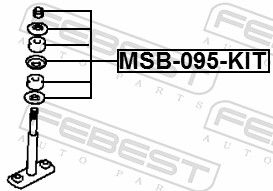 Repair Kit, stabiliser coupling rod MSB-095-KIT