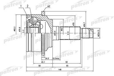 PATRON PCV1525 ШРУС  для MAZDA 6 (Мазда 6)