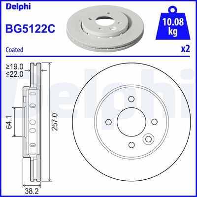 Remschijf set (2 stuks) Voor past: MG MG 3 1.5 07.16-