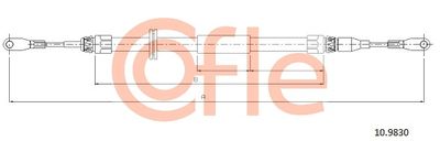 Тросик, cтояночный тормоз COFLE 10.9830 для MERCEDES-BENZ VITO