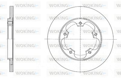 WOKING D61567.00 Тормозные диски для FORD TRANSIT V363 Фургон (FCD, FDD) 2.2 TDCi 4x4