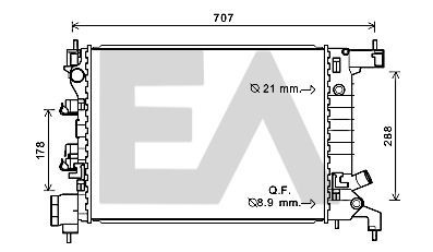 Радиатор, охлаждение двигателя EACLIMA 31R14017 для CHEVROLET AVEO
