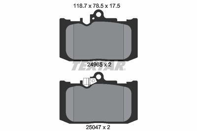 Комплект тормозных колодок, дисковый тормоз TEXTAR 2496501 для LEXUS RC