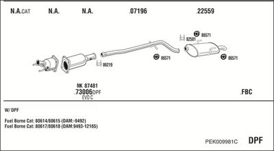 SISTEM DE ESAPAMENT WALKER PEK009981C