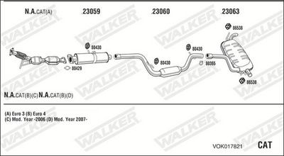 Изпускателна система WALKER VOK017821