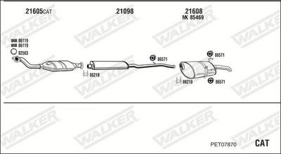 SISTEM DE ESAPAMENT WALKER PET07870