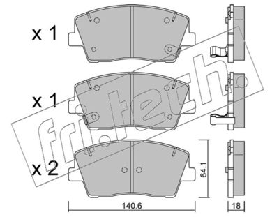 fri.tech. 1168.0 Тормозные колодки и сигнализаторы для KIA STINGER (CK) 2.0 T-GDi fri.tech. 1168.0 Тормозные колодки и сигнализаторы для KIA STINGER (CK) 2.0 T-GDi