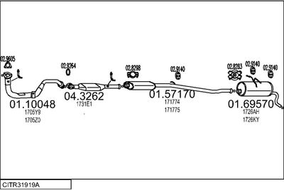 Układ wydechowy MTS CITR31919A005719