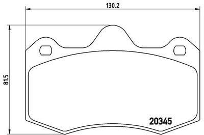 Bromsbeläggssats, skivbroms BREMBO P68051