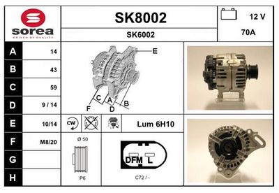 GENERATOR SNRA SK8002