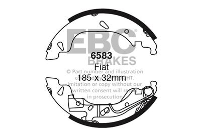 Комплект тормозных колодок EBC Brakes 6583 для FIAT PUNTO