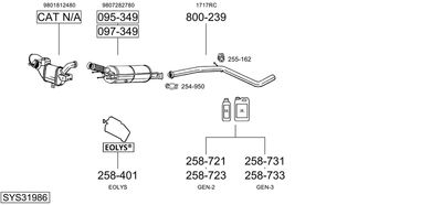 Układ wydechowy BOSAL SYS31986