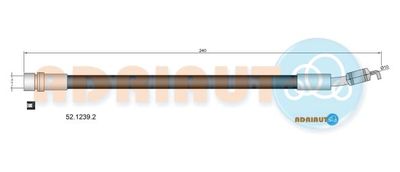 ADRIAUTO 52.1239.2 Тормозной шланг для TOYOTA COROLLA Verso (_E12_) 2.0 D-4D (CDE120_)