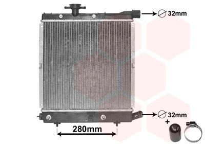 Радиатор, охлаждение двигателя VAN WEZEL 07002003 для CHRYSLER VOYAGER
