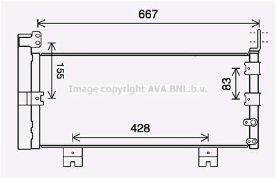 Конденсатор, кондиционер AVA QUALITY COOLING TO5728D для LEXUS GS