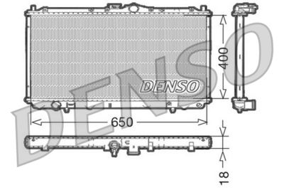 Радиатор, охлаждение двигателя DENSO DRM45010 для MITSUBISHI CARISMA