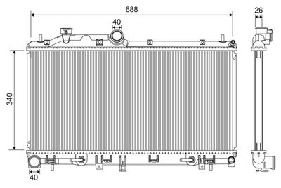 Radiator, engine cooling 701196