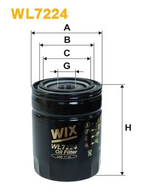 Масляный фильтр WIX FILTERS WL7224 для LAND ROVER 88/109