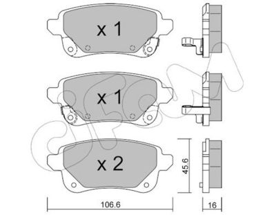 Stabdžių trinkelių rinkinys, diskinis stabdys