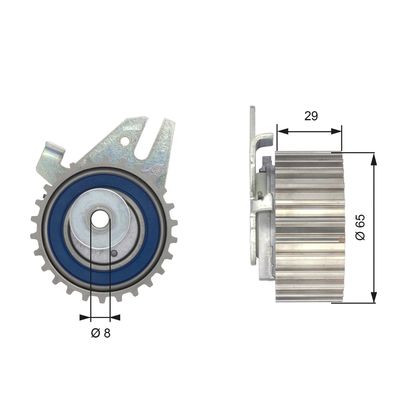 GATES Spannrolle, Zahnriemen PowerGrip™ (T43043)