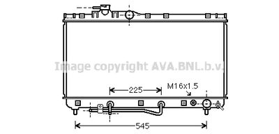 Радиатор, охлаждение двигателя AVA QUALITY COOLING TOA2184 для TOYOTA CELICA