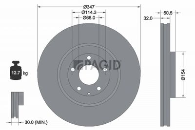спирачен диск PAGID 56489NC