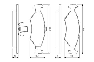 Brake Pad Set, disc brake 0 986 424 462