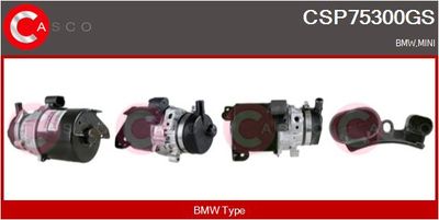Гидравлический насос, рулевое управление CASCO CSP75300GS для MINI MINI COOPER