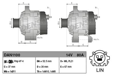 GENERATOR DENSO DAN1100 2