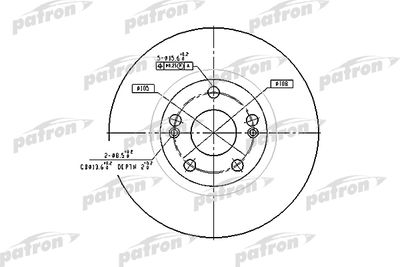 Тормозной диск PATRON PBD4109 для RENAULT ESPACE