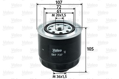 Топливный фильтр VALEO 587737 для MITSUBISHI L200