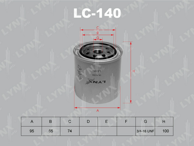 LC-140 LYNXauto Масляный фильтр