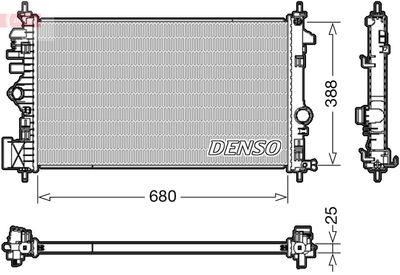 Радиатор, охлаждение двигателя DENSO DRM20109 для CHEVROLET MALIBU