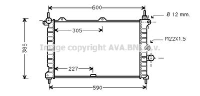 AVA QUALITY COOLING OL2266 Радиатор охлаждения двигателя для OPEL ASTRA F Фургон/универсал (T92)