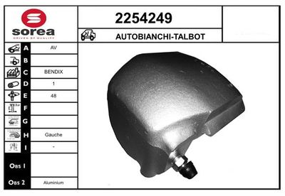 Тормозной суппорт EAI 2254249 для AUTOBIANCHI PRIMULA