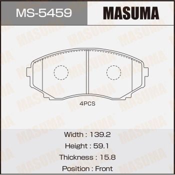 Комплект тормозных колодок MASUMA MS-5459 для MAZDA MPV