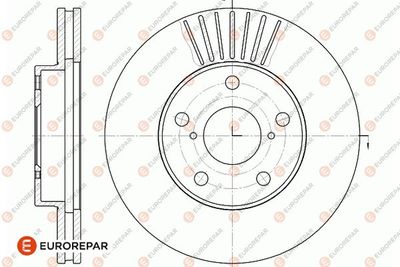 Тормозной диск EUROREPAR 1667858080 для TOYOTA RAV 4