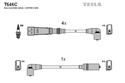 Sada kabelů pro zapalování TESLA T646C