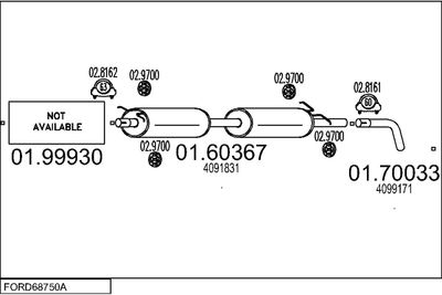 SISTEM DE ESAPAMENT MTS FORD68750A014729