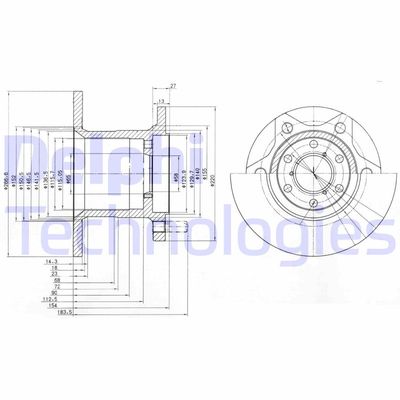 DELPHI BG649 Тормозные диски для IVECO DAILY II Автобус