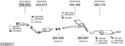 Изпускателна система BOSAL SYS00311