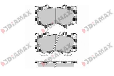 Комплект тормозных колодок, дисковый тормоз DIAMAX N09573 для MITSUBISHI PAJERO